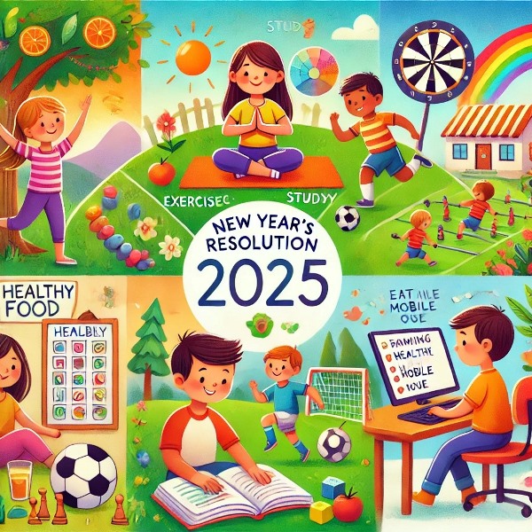 मुलांनी 2025 या नवीन वर्षात